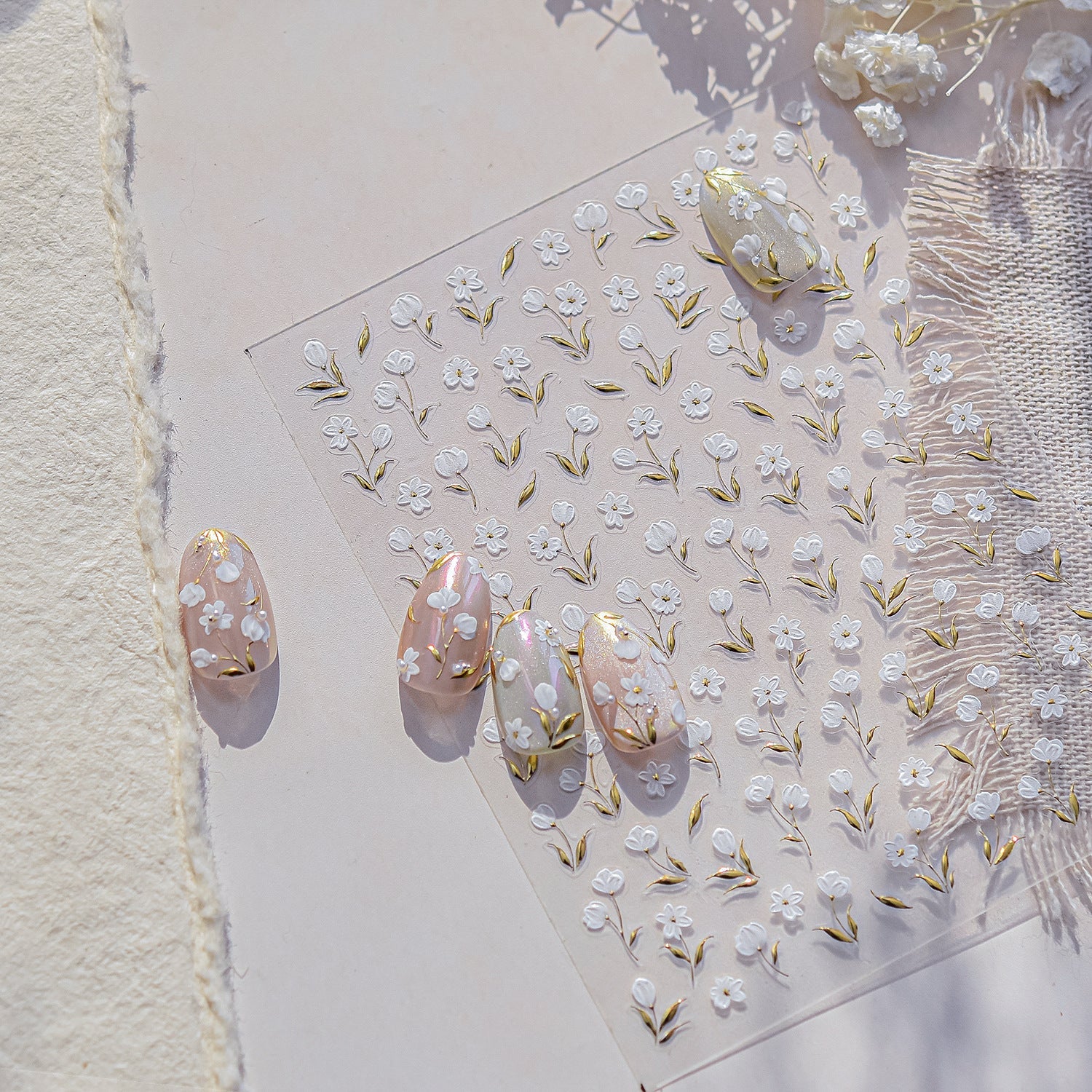 Hello Claws | White Blossom Nail Deco Sticker