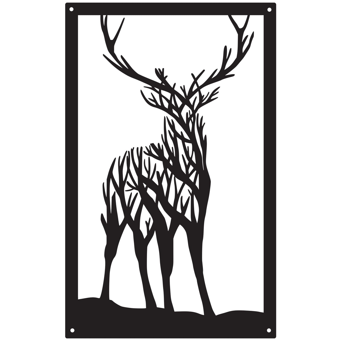 Highland Stag Garden Mirror