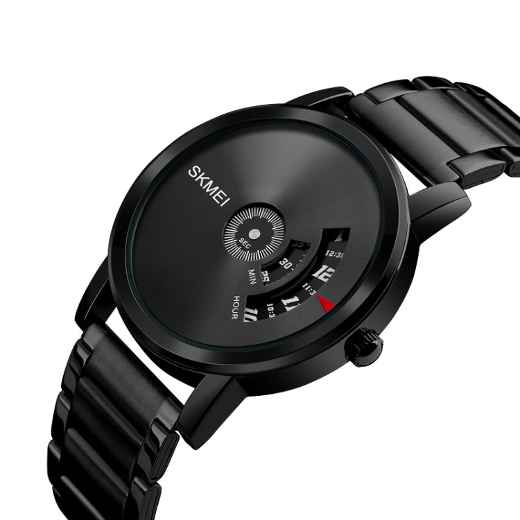 SKMEI 1260 Fashion Creative Pointer 30m Waterproof Quartz Wrist Watch with Stainless Steel Watchband