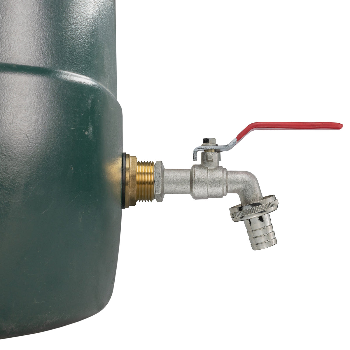 Water Butt Brass Kit 3/4" with Barbed Lever Tap and Drill Bit