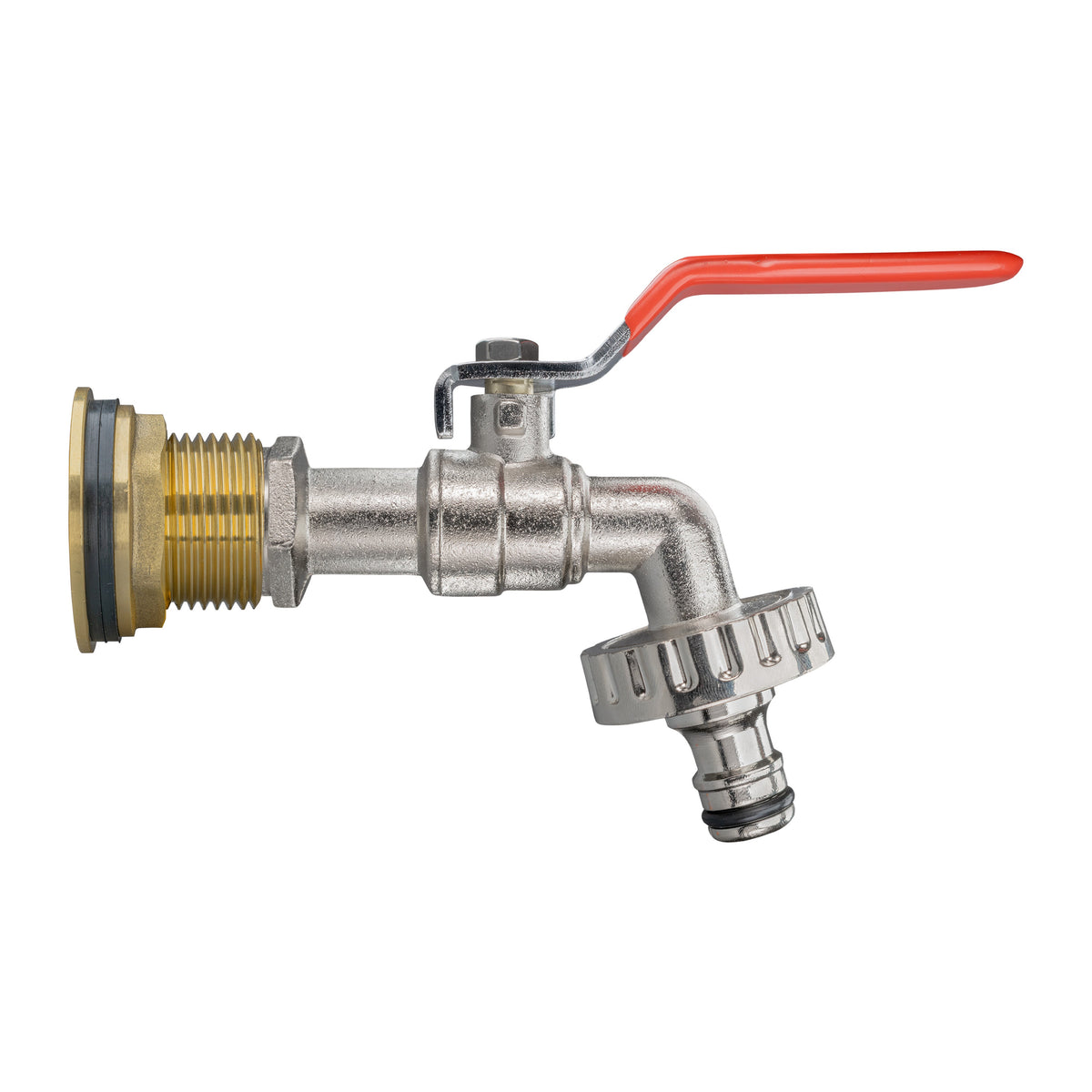 Water Butt Brass Kit 3/4" with Quick Connect Lever Tap and Drill Bit