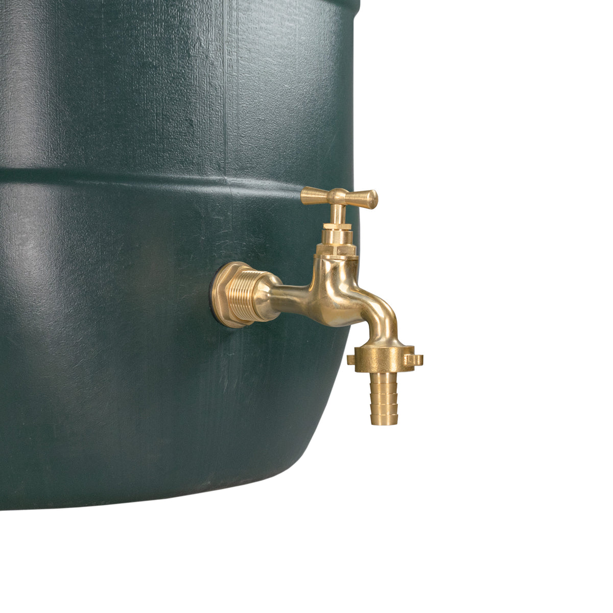 Water Butt Brass Kit 3/4" with 13mm Barbed Polished Brass Tap and Drill Bit