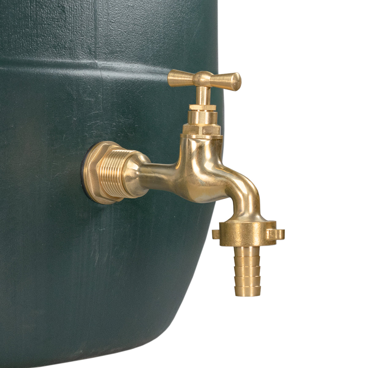 Water Butt Brass Kit 3/4" with 15mm Barbed Polished Brass Tap and Drill Bit