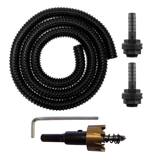 1/2in Water Butt Linking Kit and Drill Bit Hose Connector Set BSP Thread Fitting