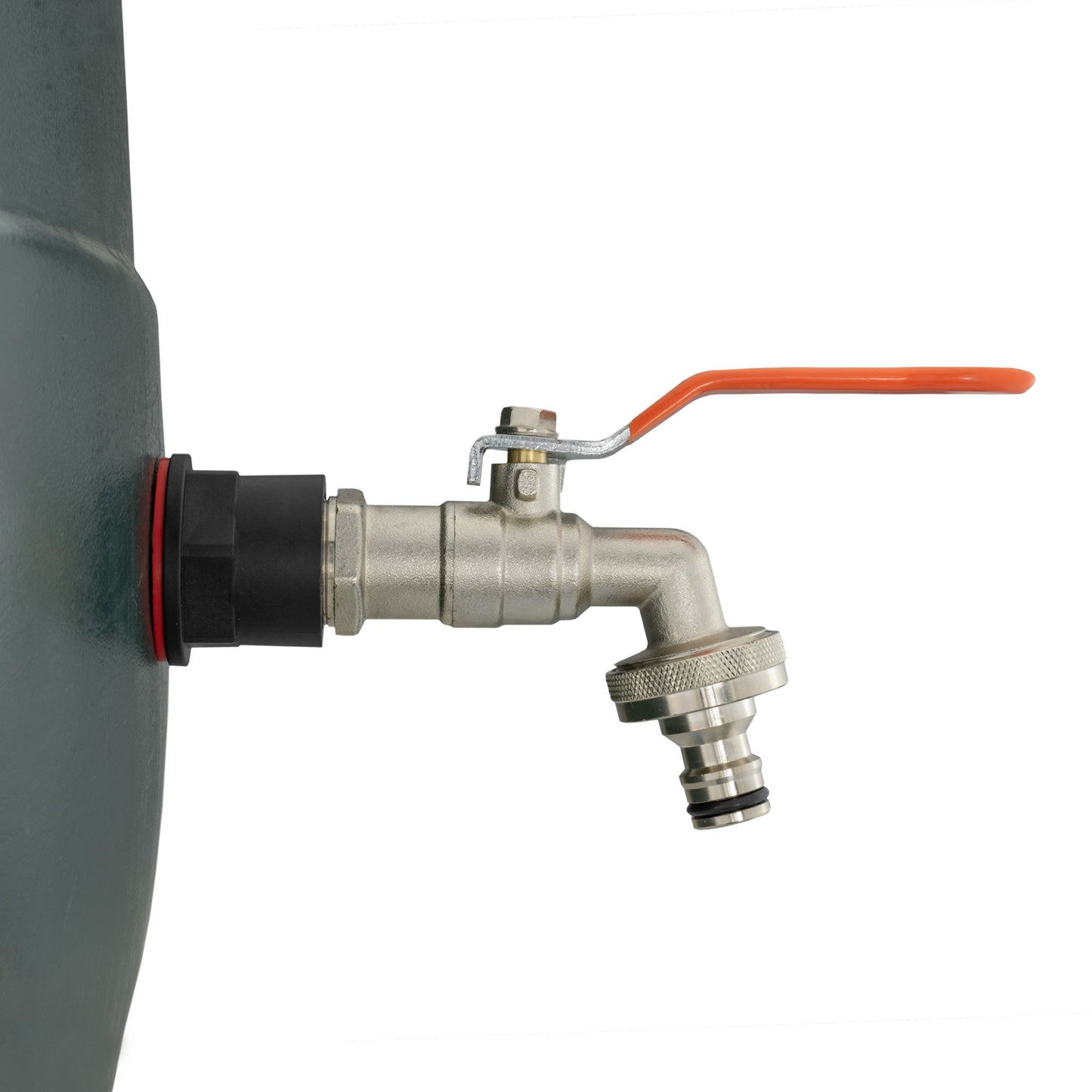 Water Butt Kit 1/2in with Quick Connect Lever Tap and Drill Bit Garden Hose Pipe