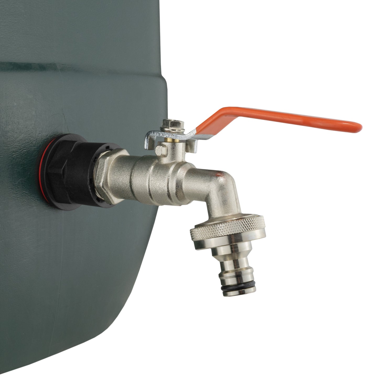 Water Butt Kit 1/2in with Quick Connect Lever Tap and Drill Bit Garden Hose Pipe