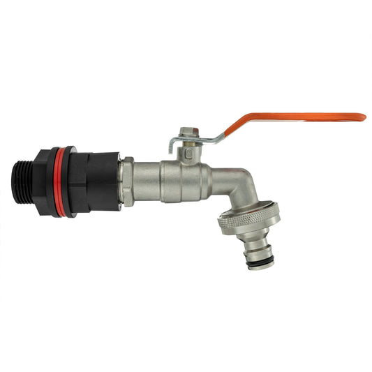 Water Butt Kit 1/2in with Quick Connect Lever Tap Hose Connector Set Tap Adapter