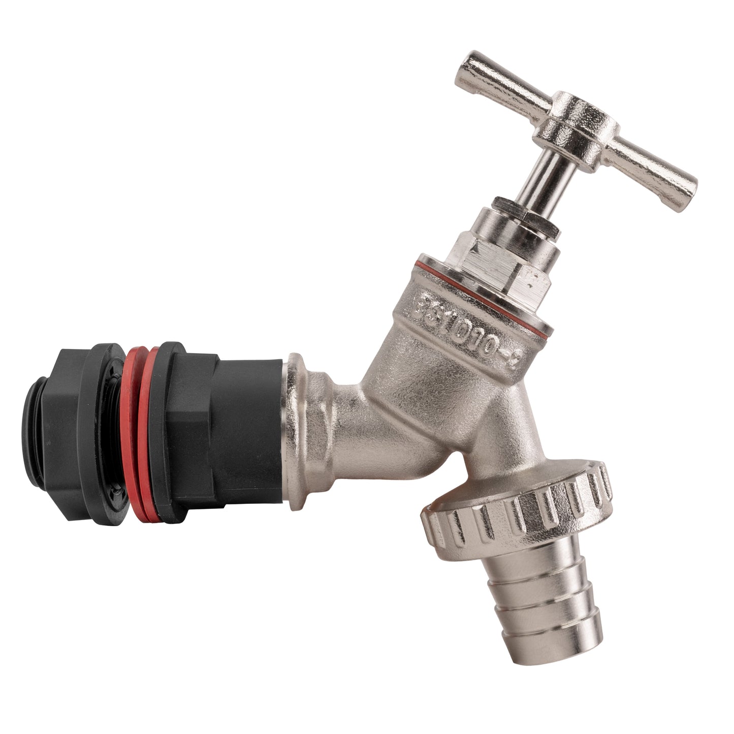 Water Butt Kit 1/2in with Nickel Plated Barbed Tap and Drill Bit Water Connector