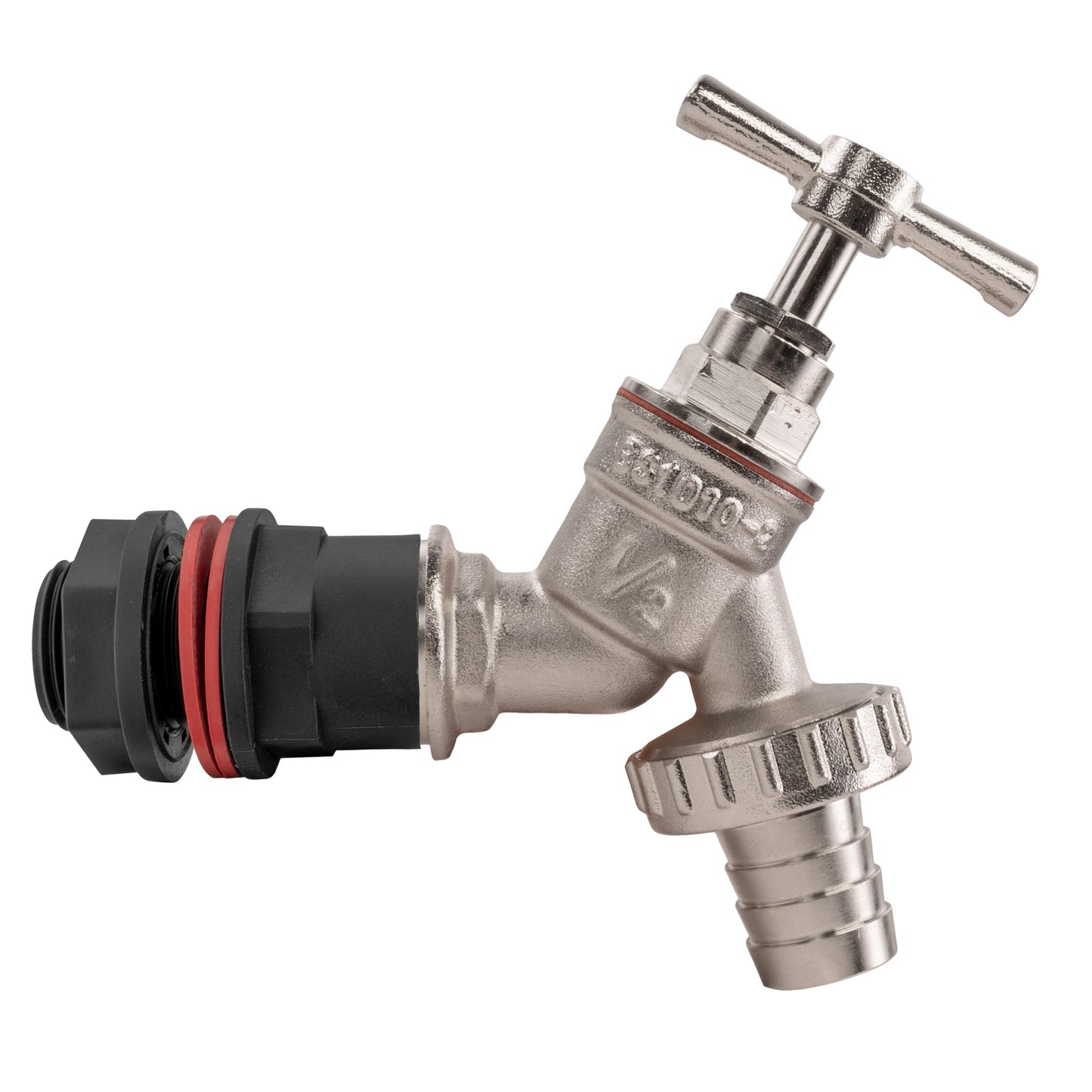 Water Butt Kit 1/2in with Nickel Plated Barbed Tap and Drill Bit Water Connector