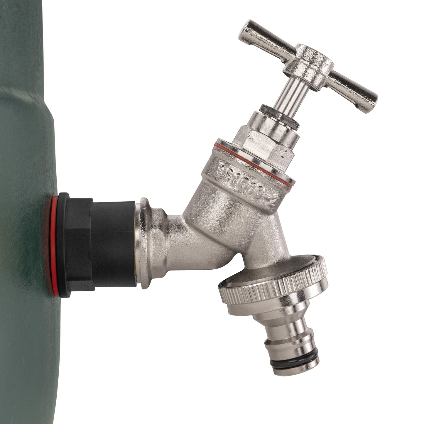 Water Butt Kit 1/2in with Nickel Plated Quick Connect Tap and Drill Bit