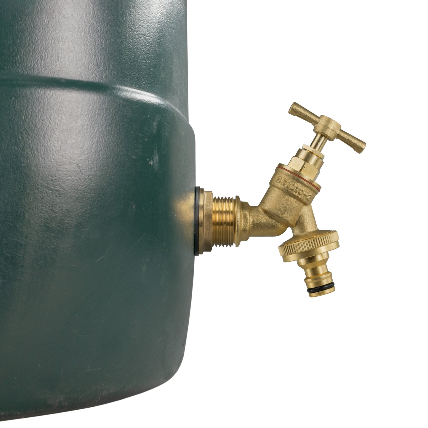 Water Butt Brass Kit 1in with Brass Quick Connect Tap and Drill Bit Tap Adapter