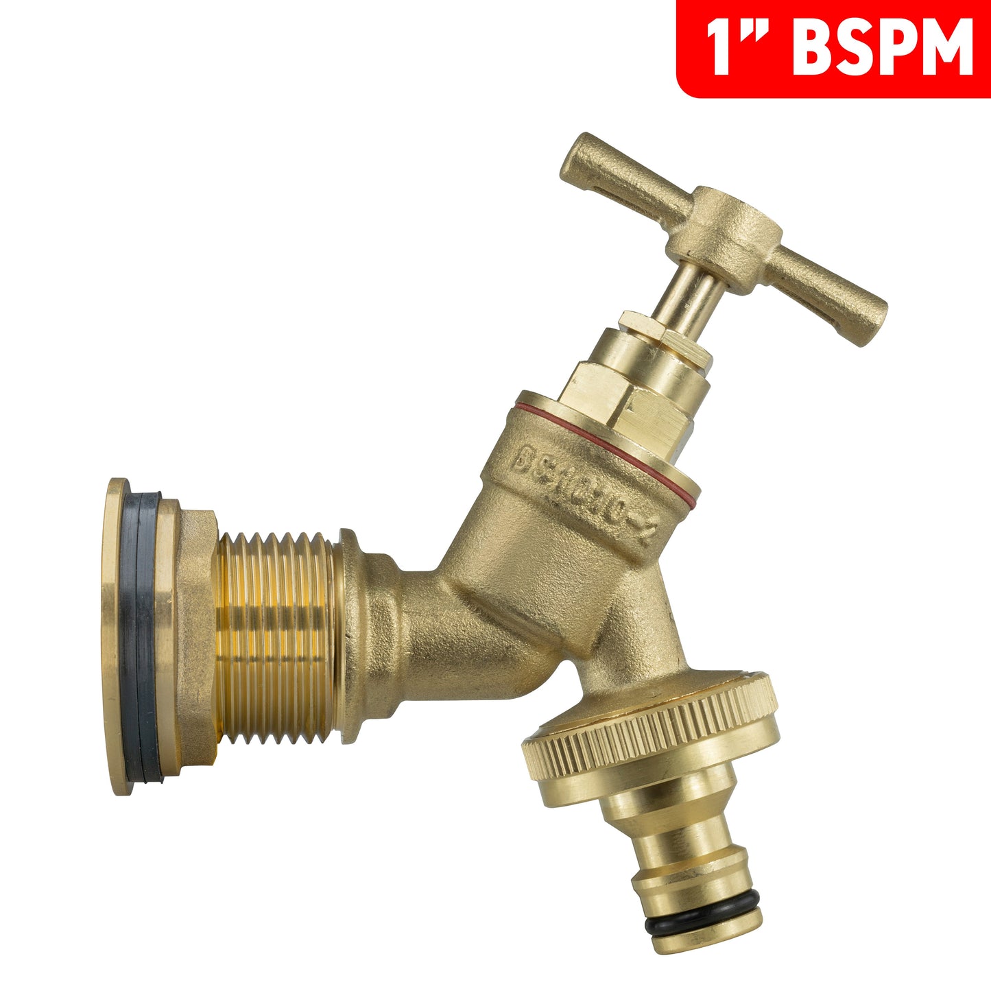 Water Butt Brass Kit 1in with Brass Quick Connect Tap Lawn Sprinkler Tap Adapter