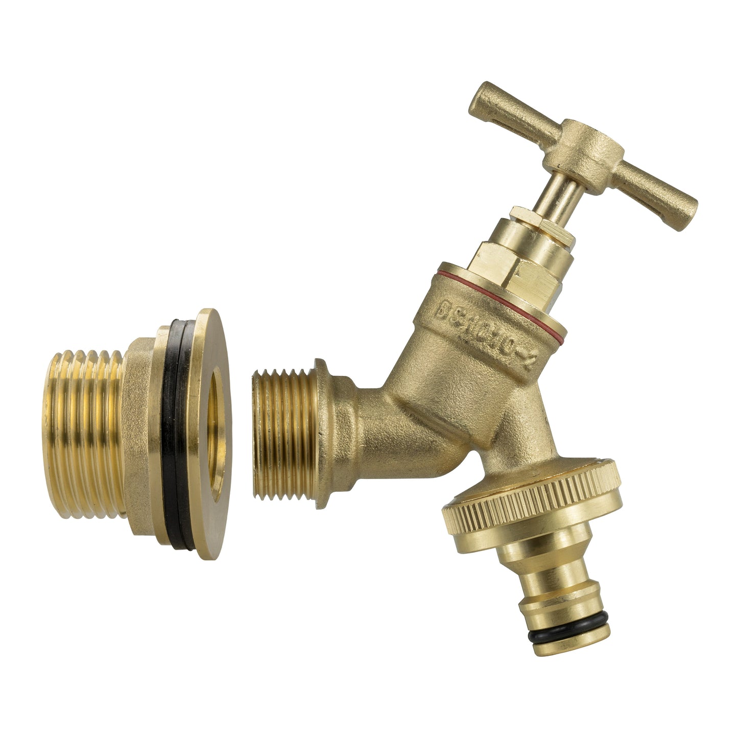 Water Butt Brass Kit 1in with Brass Quick Connect Tap and Drill Bit Tap Adapter