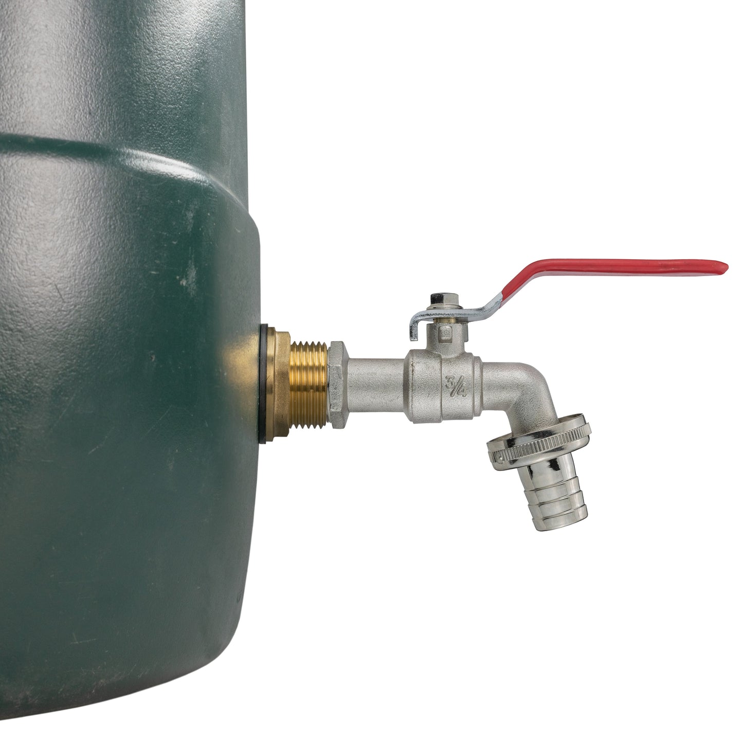 Water Butt Brass Kit 1in with Barbed Lever Tap Hose Pipe Fitting Water Connector