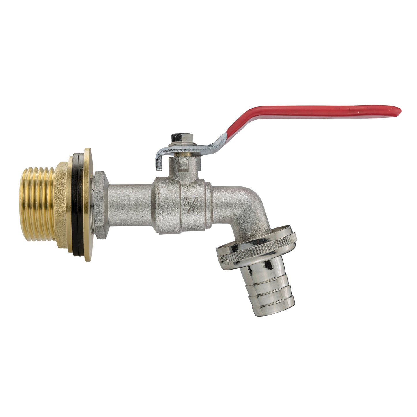 Water Butt Brass Kit 1in with Barbed Lever Tap Hose Pipe Fitting Water Connector