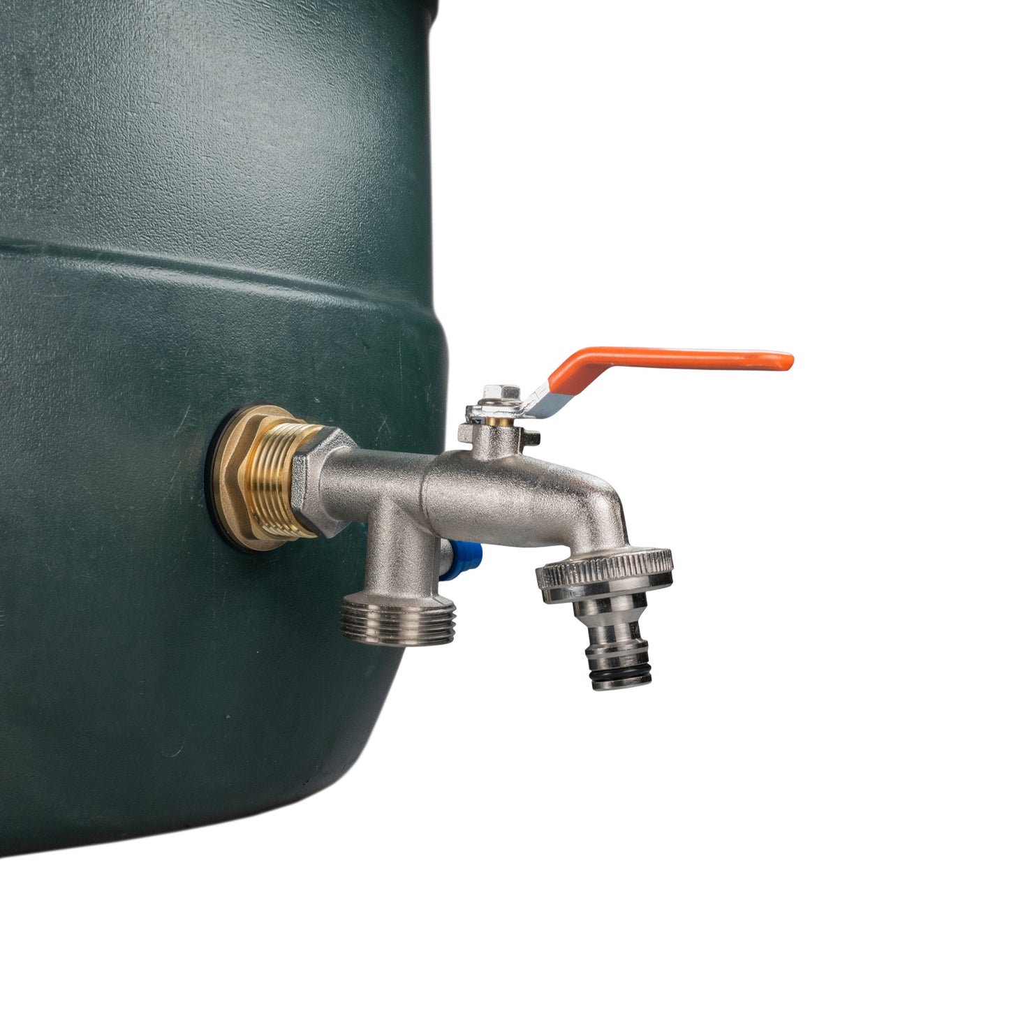 Water Butt Brass Kit 1in with Double Tap Outdoor Watering Kit Hose Connector Set