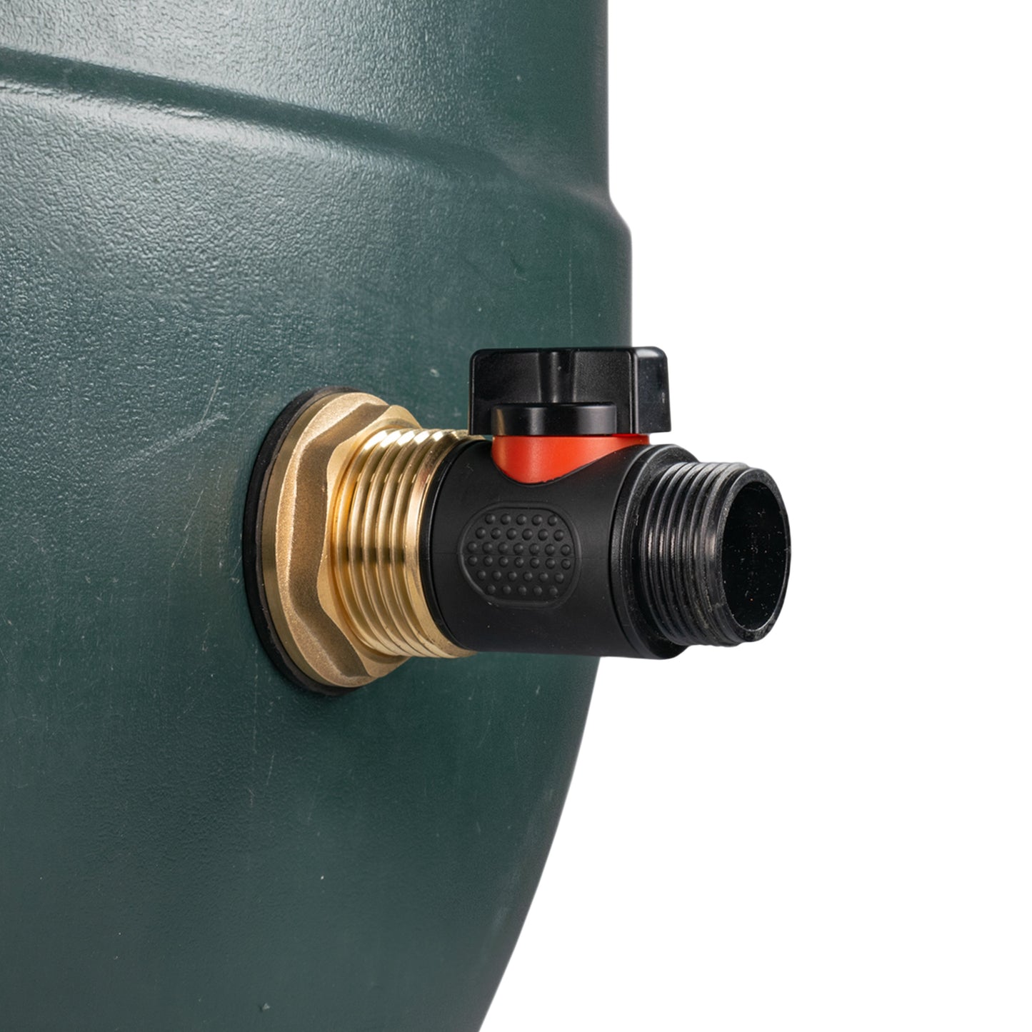Water Butt Brass Kit 1in with 3/4in BSP In-Line Valve for DIY Workshop Accessory