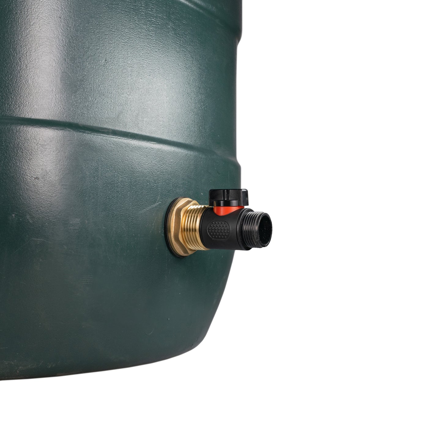 Water Butt Brass Kit 1in with 3/4in BSP In-Line Valve and Drill Bit