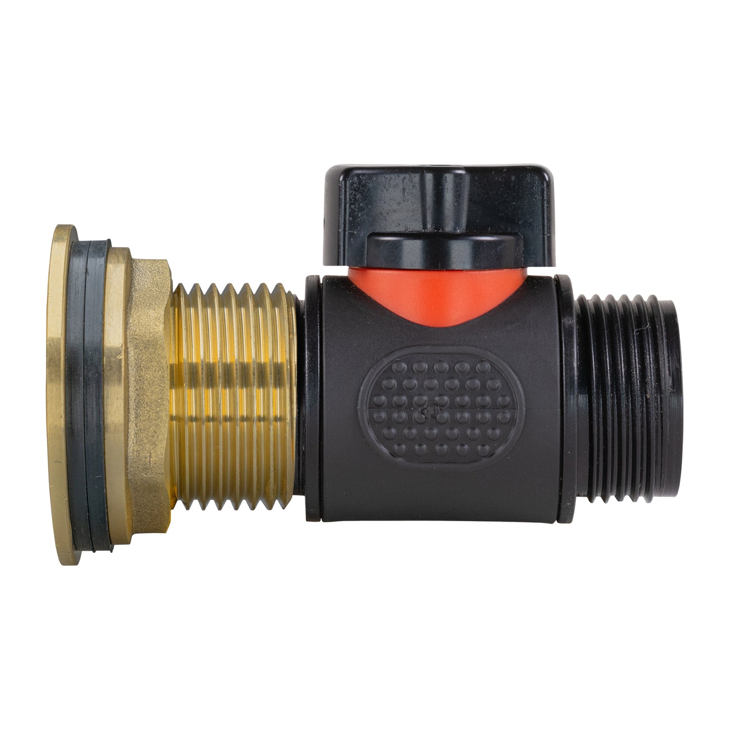 Water Butt Brass Kit 1in with 3/4in BSP In-Line Valve and Drill Bit