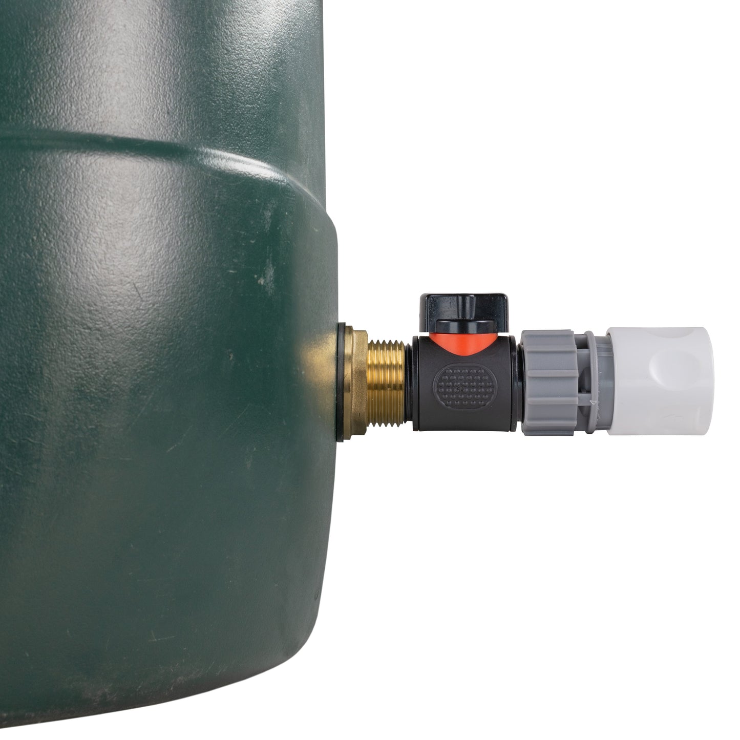 Water Butt Brass Kit 1in with In-Line Valve + Female Quick Connector WL