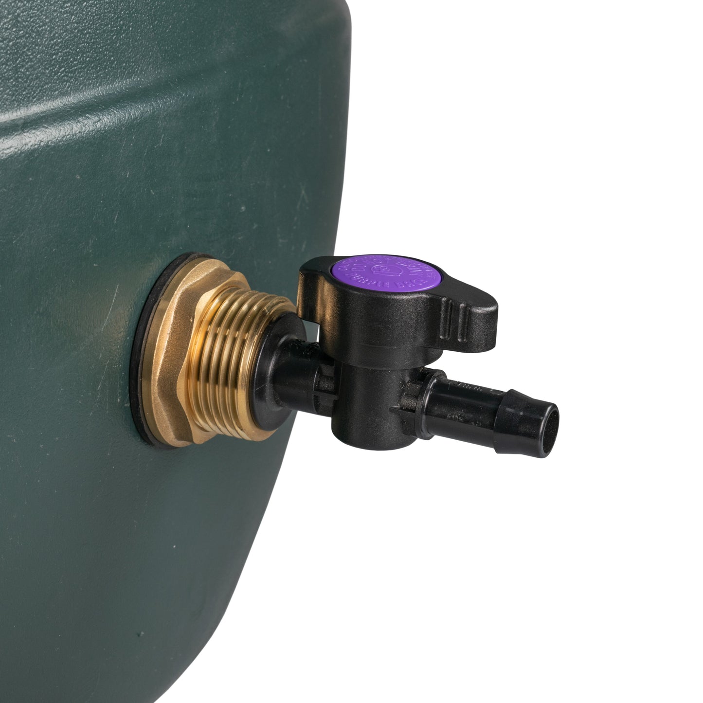 Water Butt Brass Kit 1in with 13mm Barb Irrigation Valve and Drill Bit