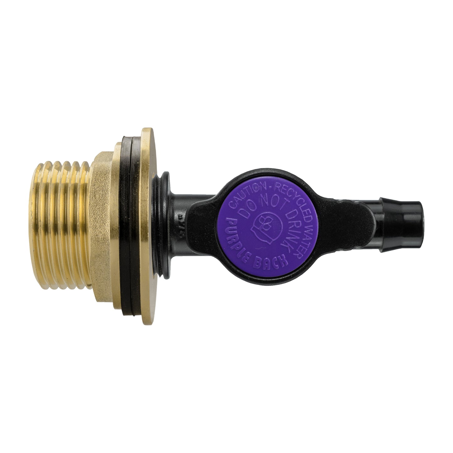 Water Butt Brass Kit 1in with 13mm Barb Irrigation Valve and Drill Bit
