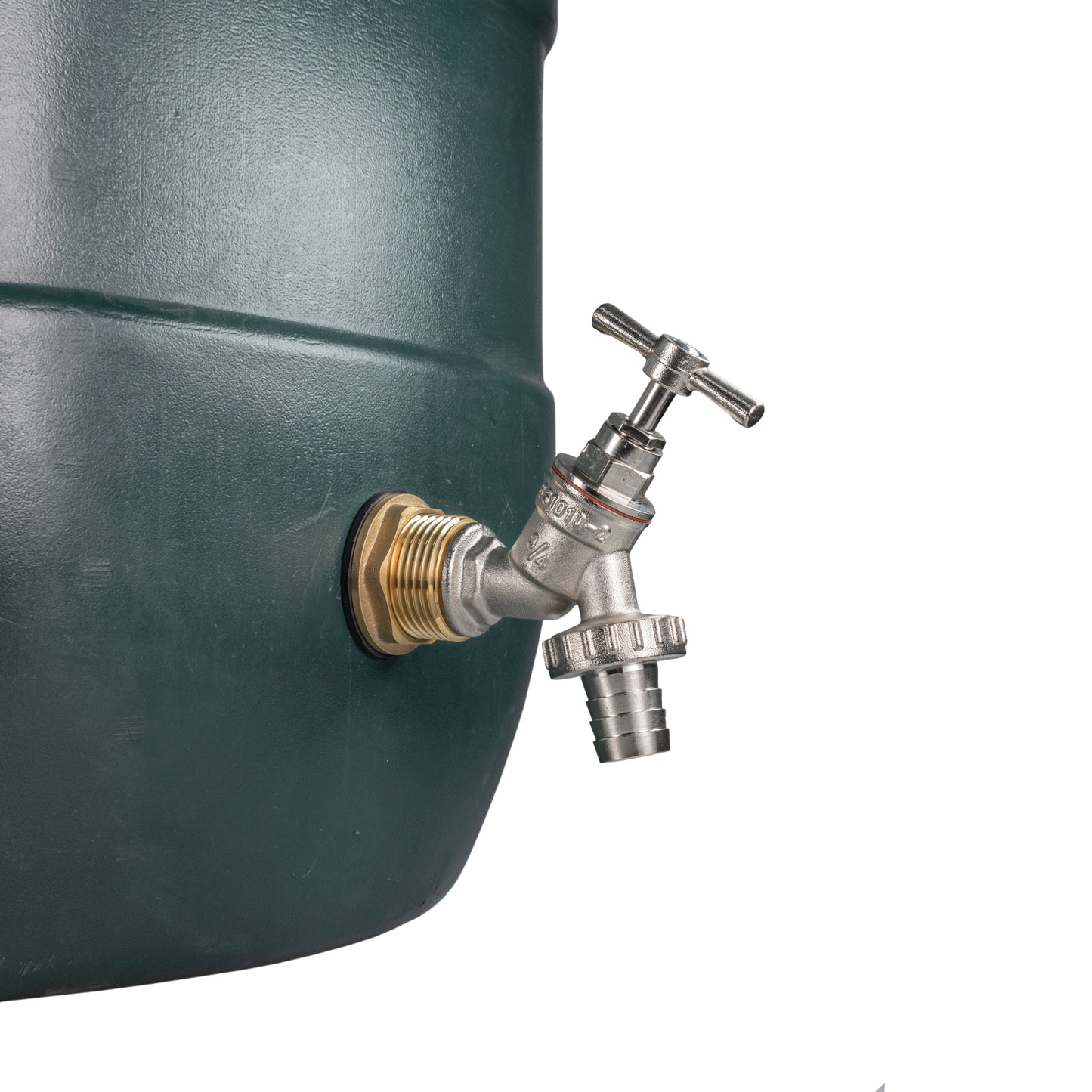 Water Butt Brass Kit 1in with Nickel Plated Barbed Tap for Outdoor Watering Kit