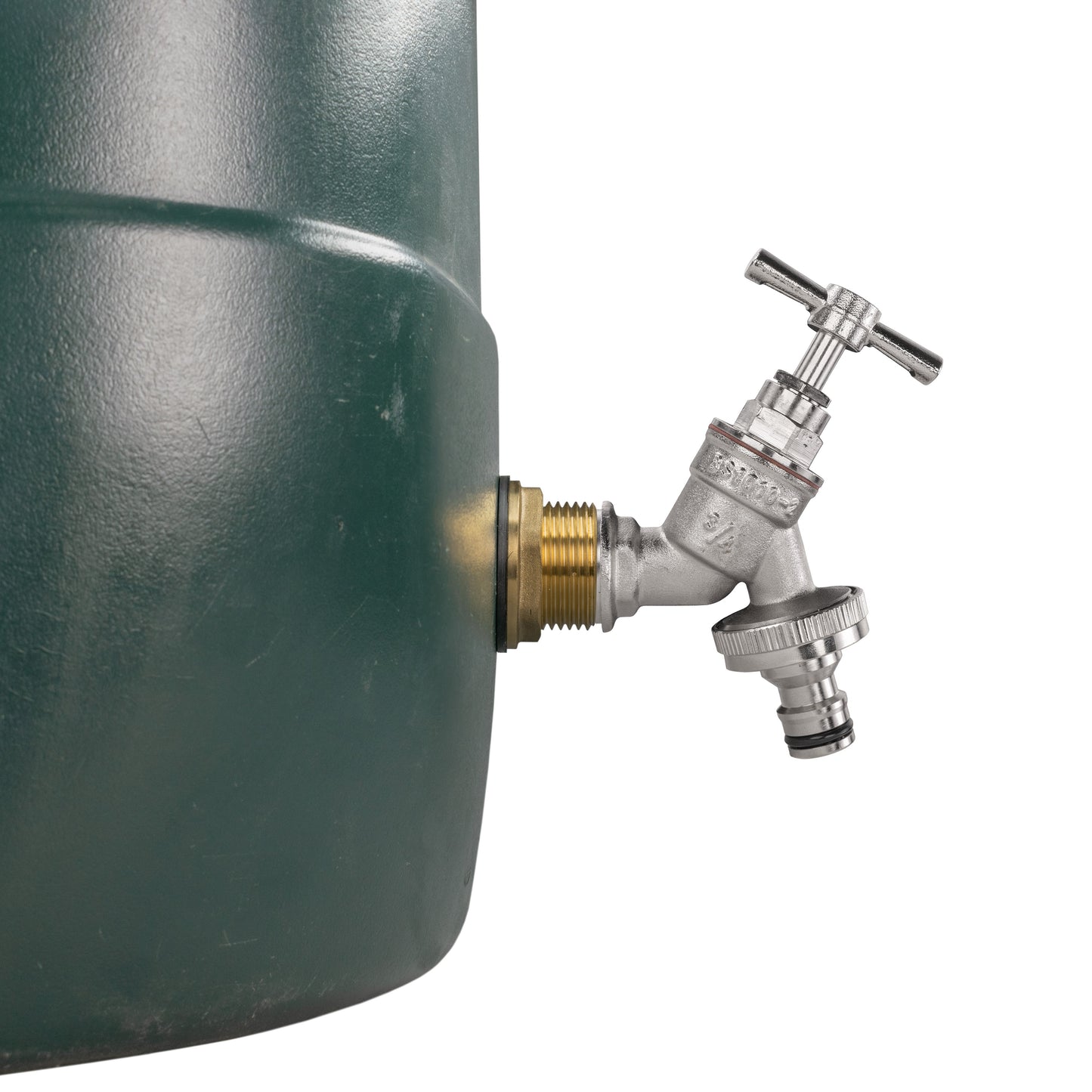 Water Butt Brass Kit 1in with Nickel Plated Quick Connect Tap Hose Connector Set