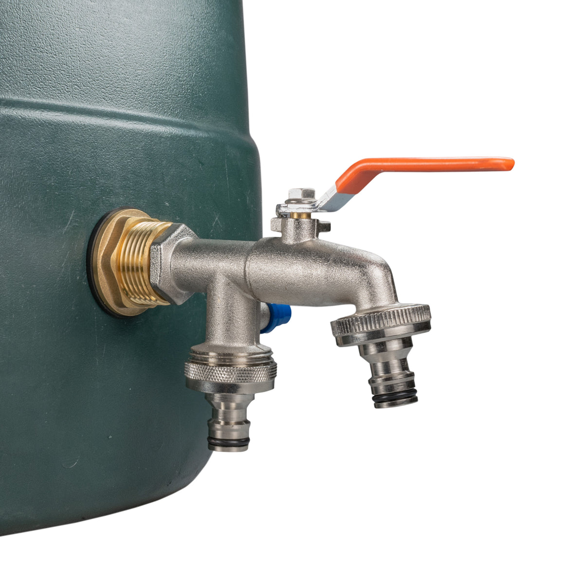 Water Butt Brass Kit 1" with Double Quick Connect Tap