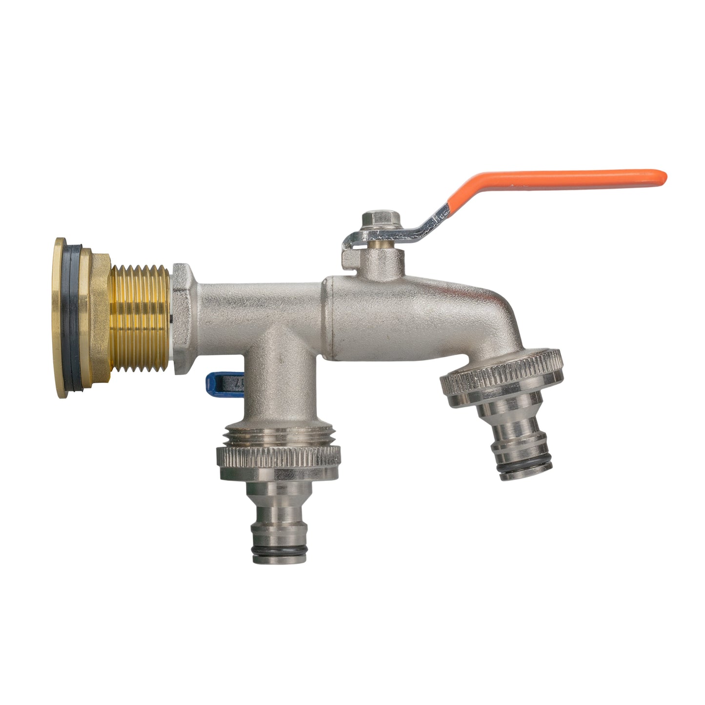 Water Butt Brass Kit 1in with Double Quick Connect Tap for Outdoor Watering Kit