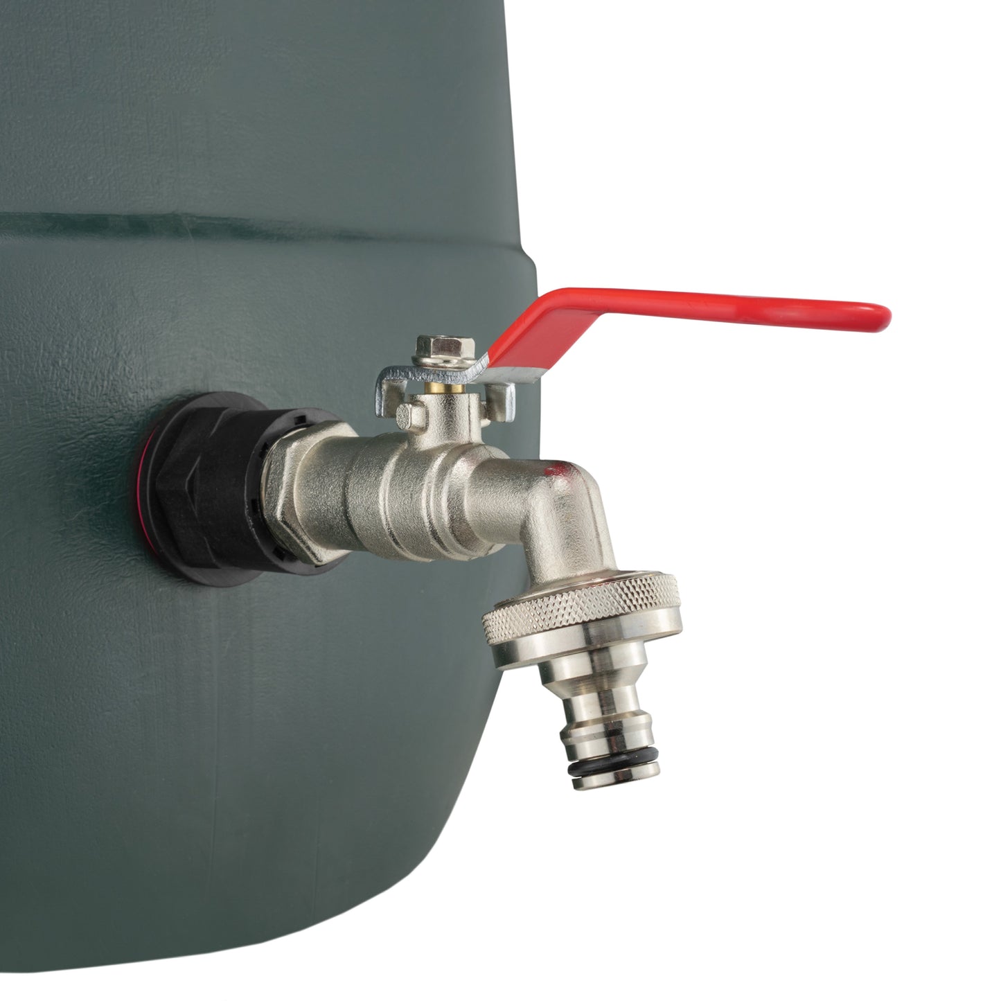 Water Butt Kit 3/4in with Quick Connect Lever Tap and Drill Bit Garden Hose Pipe