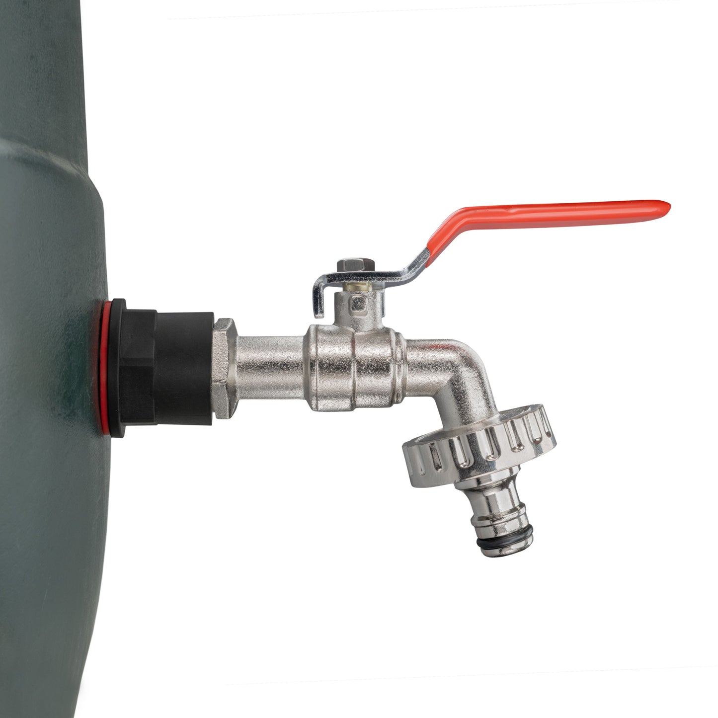 Water Butt Kit 3/4in with Quick Connect Lever Tap and Drill Bit Garden Hose Pipe
