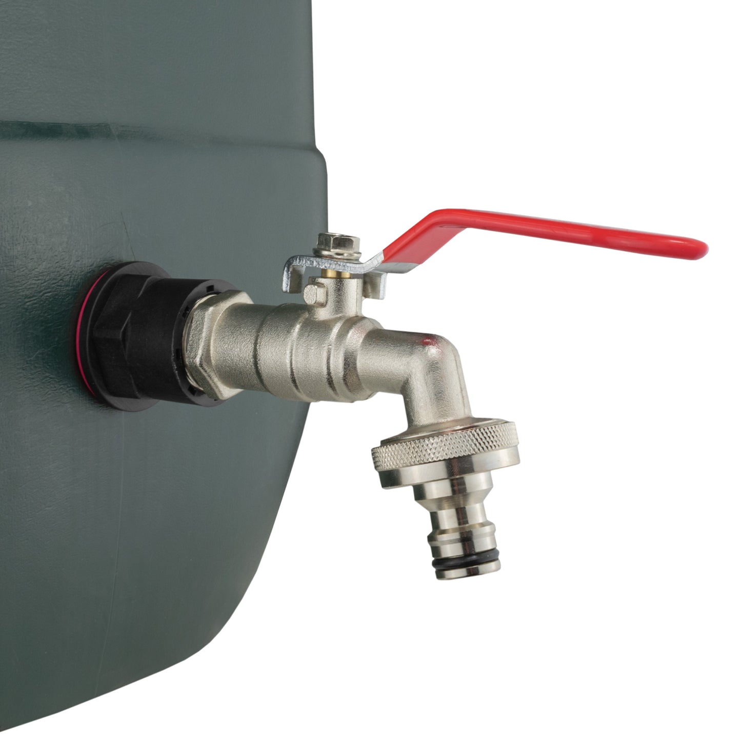 Water Butt Kit 3/4in with Quick Connect Lever Tap and Drill Bit Garden Hose Pipe