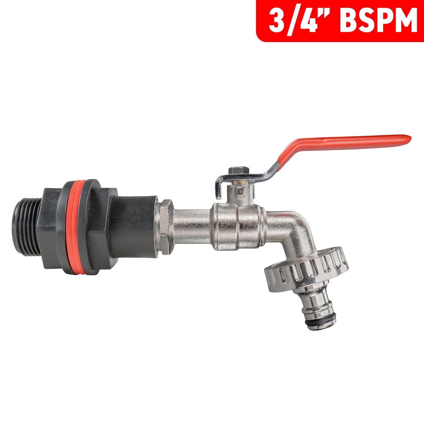 Water Butt Kit 3/4in with Quick Connect Lever Tap Hose Connector Set Tap Adapter