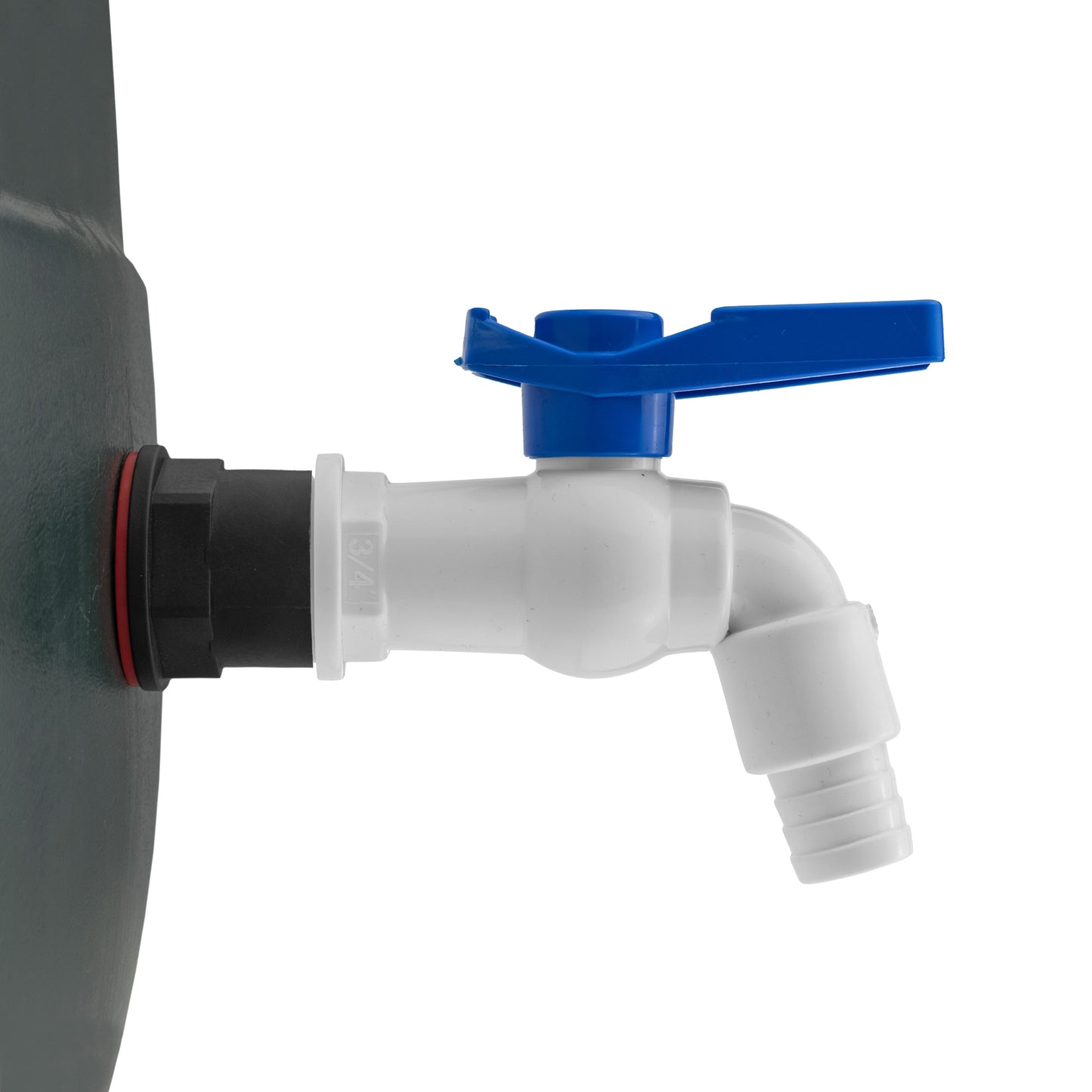 Water Butt Kit 3/4in with White PVC Tap Hose Connector Set Garden Irrigation Kit