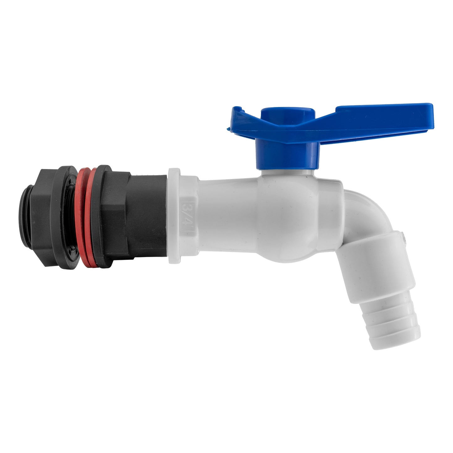 Water Butt Kit 3/4in with White PVC Tap Hose Connector Set Garden Irrigation Kit