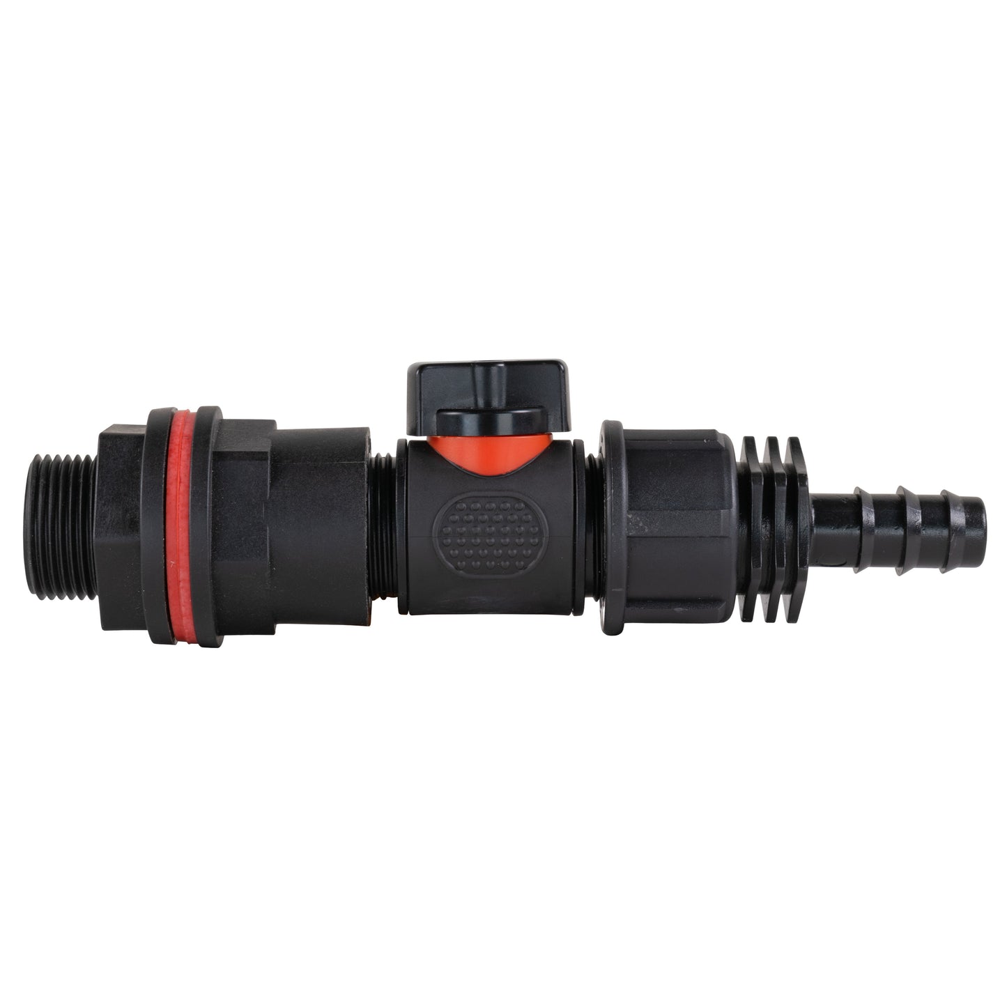 Water Butt Kit 3/4in with In-Line Valve + 1/2in Barb for Drip Irrigation Fitting