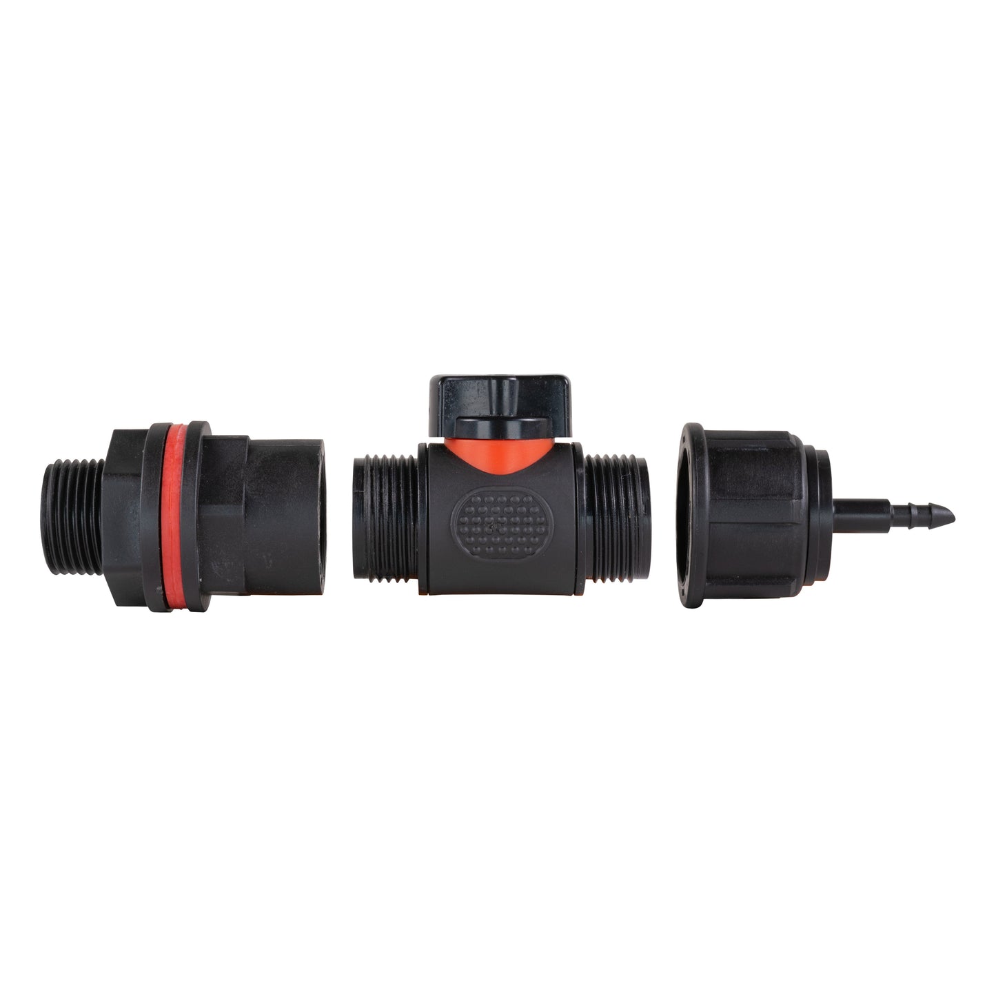 Water Butt Kit 3/4in with In-Line Valve + 4mm Micro Barb and Drill Bit