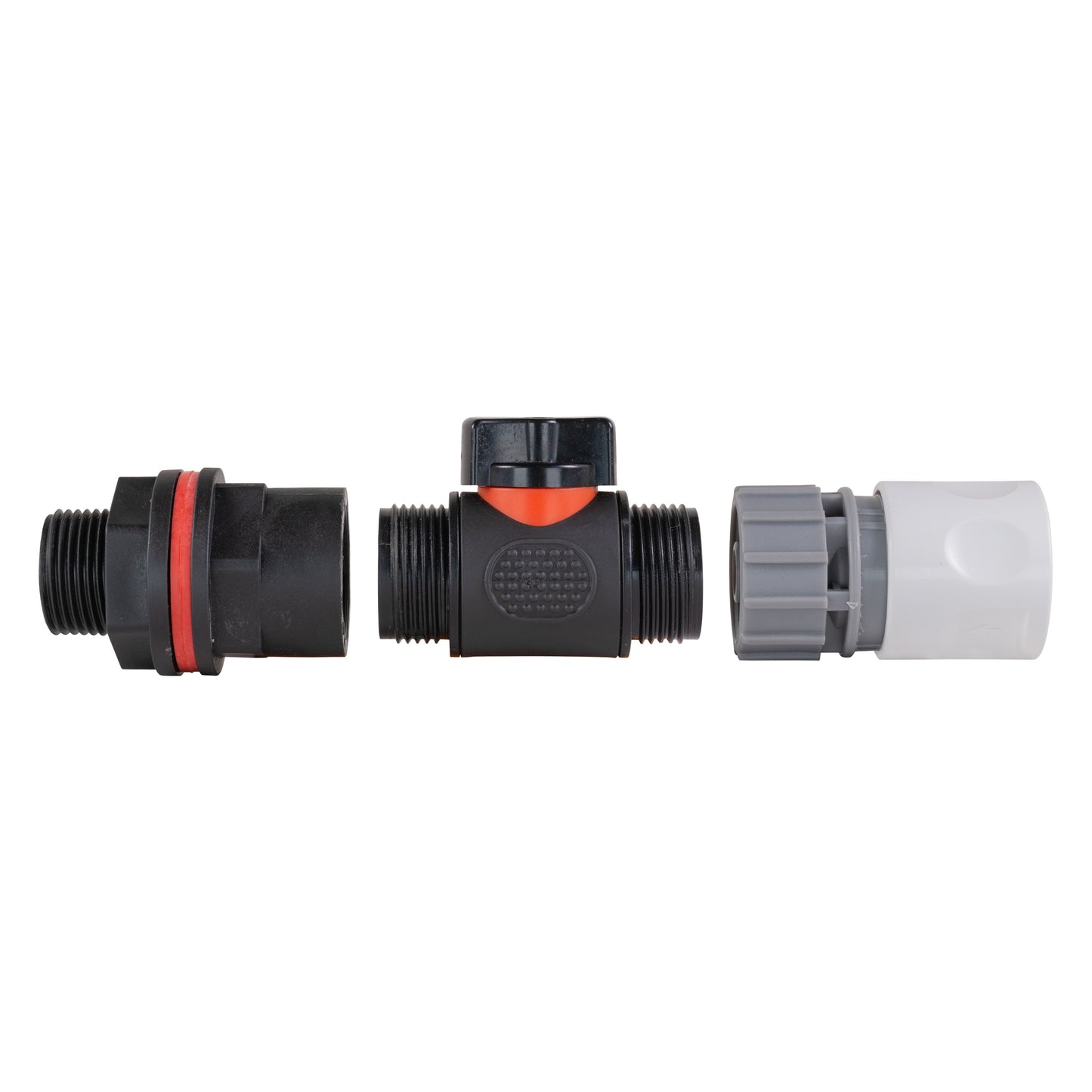 Water Butt Kit 3/4in with In-Line Valve + Female Quick Connector WL and Drill Bi