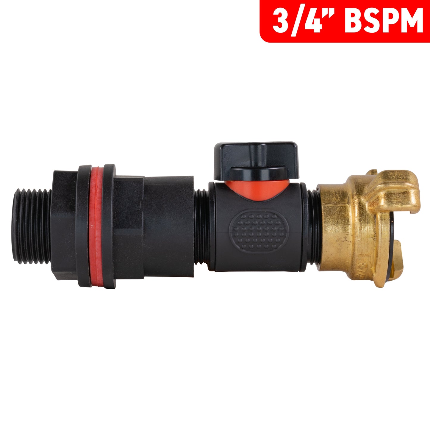 Water Butt Kit 3/4in with In-Line Valve + Geka and Drill Bit for Water Connector