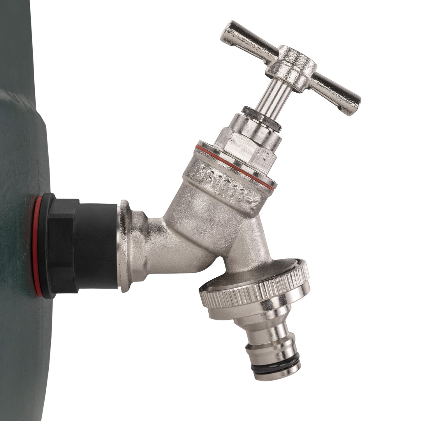 Water Butt Kit 3/4in with Nickel Plated Quick Connect Tap for Hose Connector Set
