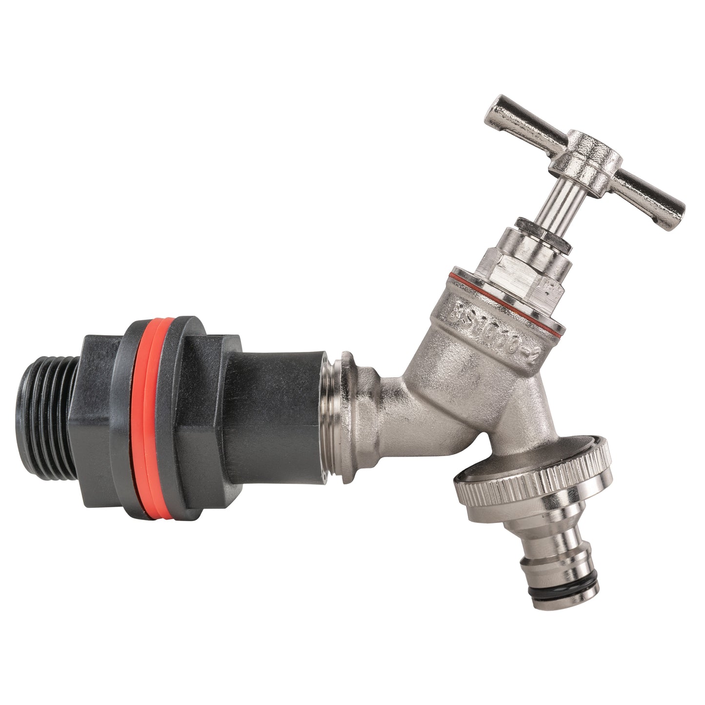 Water Butt Kit 3/4in with Nickel Plated Quick Connect Tap for Hose Connector Set