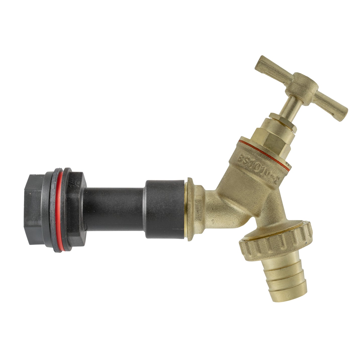 Water Butt Extension Kit 1/2in with Brass Barbed Tap and Drill Bit Tap Adapter