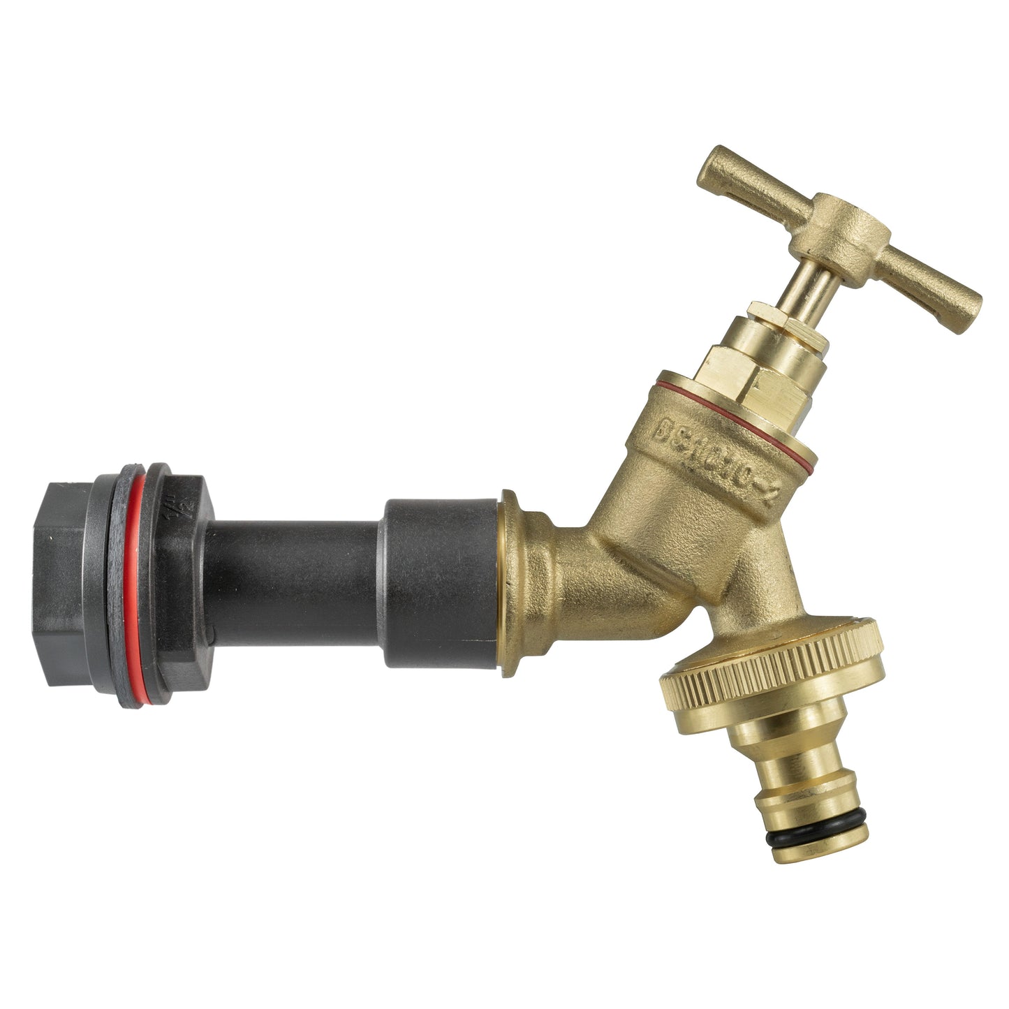 Water Butt Extension Kit 1/2in with Brass Quick Connect Tap and Drill Bit