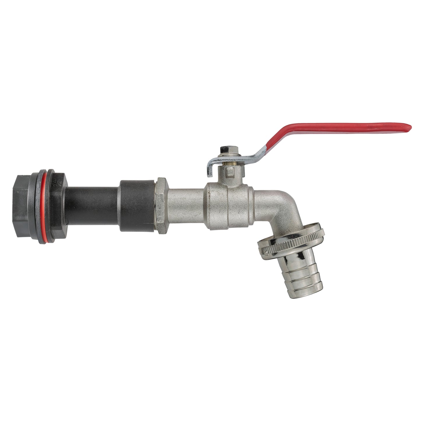 Water Butt Extension Kit 1/2in with Barbed Lever Tap for Drip Irrigation Fitting