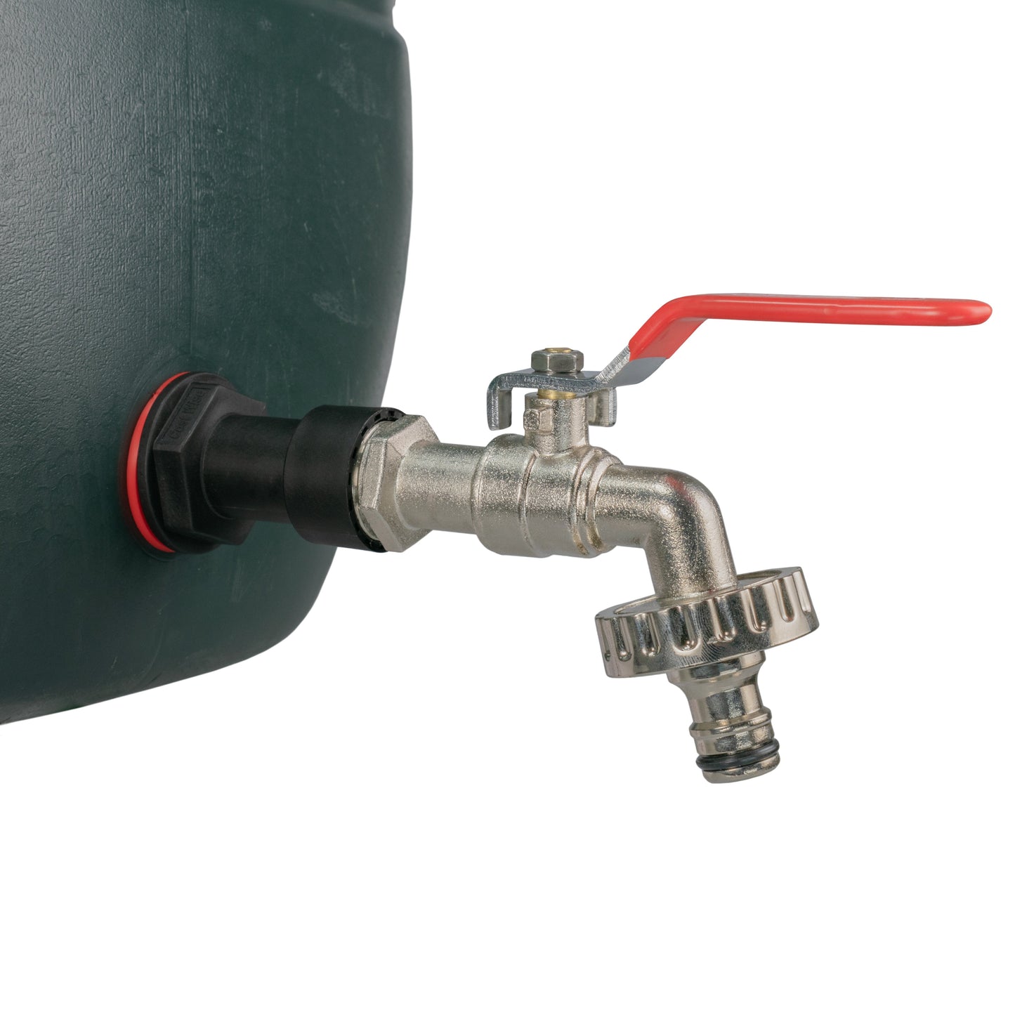 Water Butt Extension Kit 1/2in with Quick Connect Lever Tap and Drill Bit