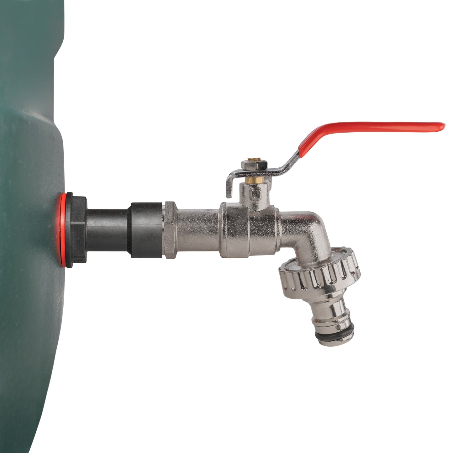 Water Butt Extension Kit 1/2in with Quick Connect Lever Tap and Drill Bit