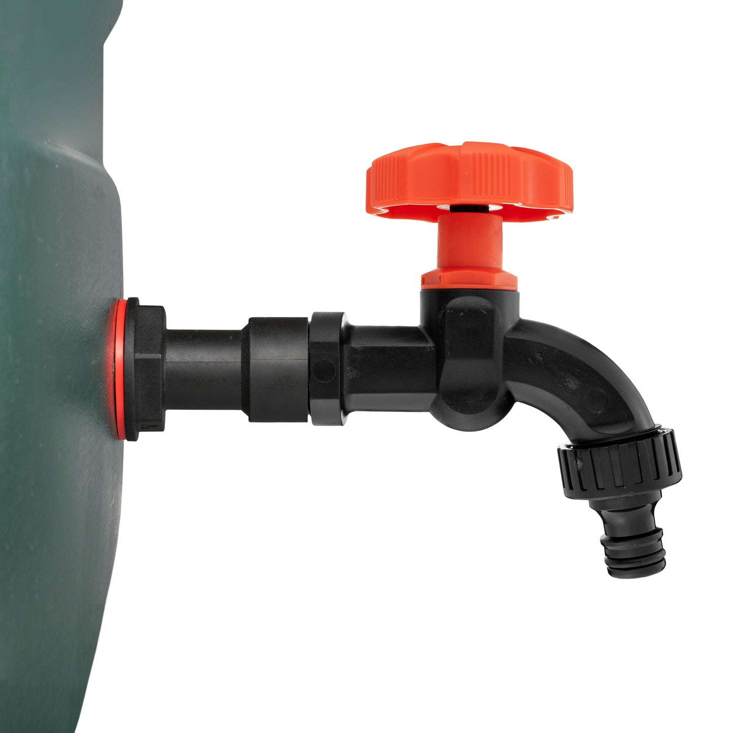 Water Butt Extension Kit 1/2in with Black Dial Tap and Drill Bit Water Connector