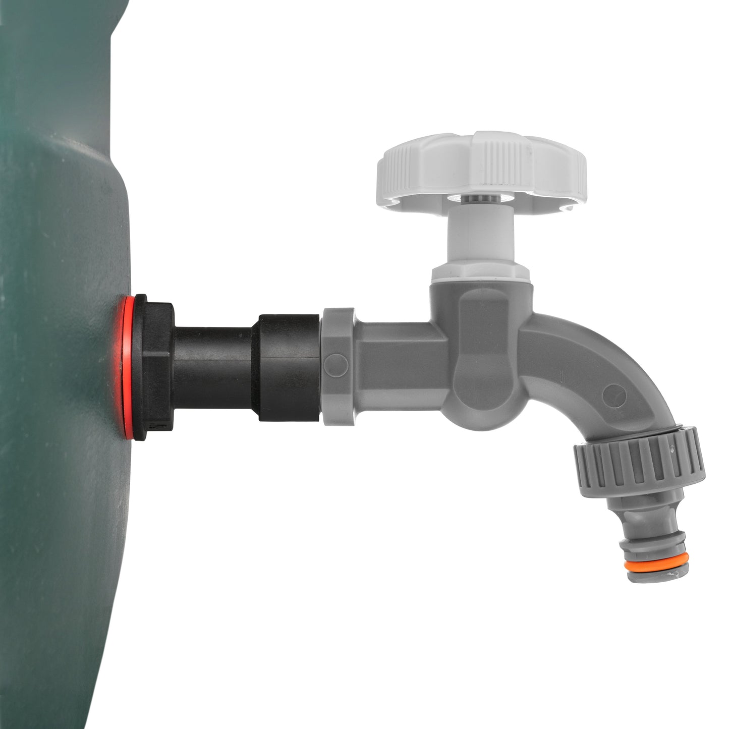 Water Butt Extension Kit 1/2in with Grey Dial Tap Hose Connector Set Tap Adapter