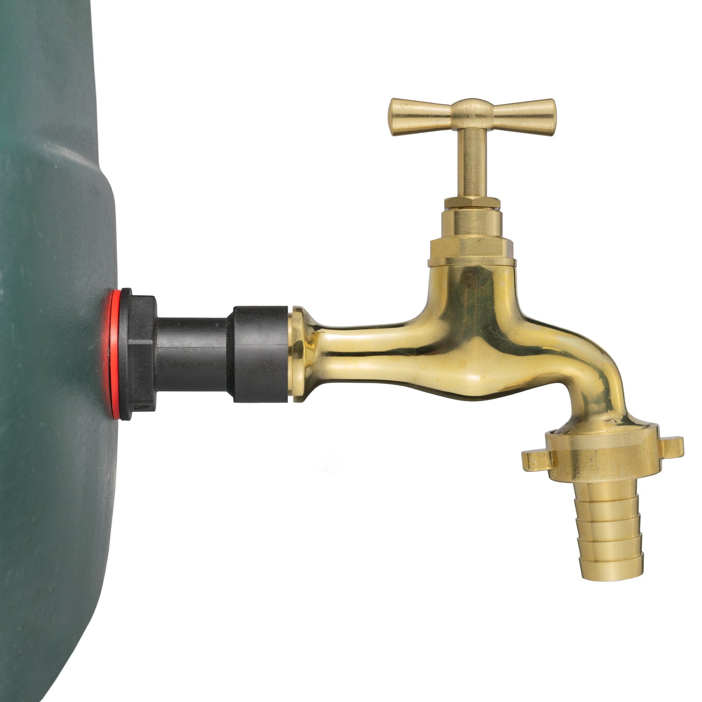 Water Butt Extension Kit 1/2" with 13mm Barbed Polished Brass Tap and Drill Bit